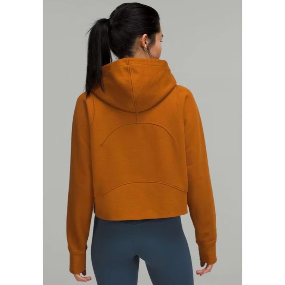 Lululemon Athletica Loungeful Womens Size 10 Boxy Cropped Hoodie Butternut Brown - Picture 8 of 12